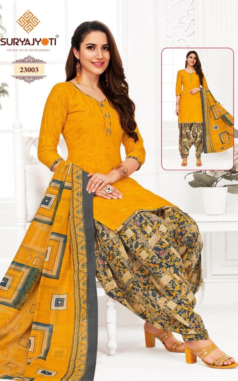 Patiala Kudi Vol 23 Suryajyoti Wholesale Cotton Dress Material