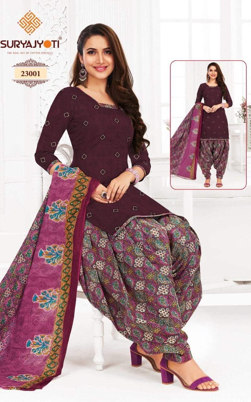 Patiala Kudi Vol 23 Suryajyoti Wholesale Cotton Dress Material