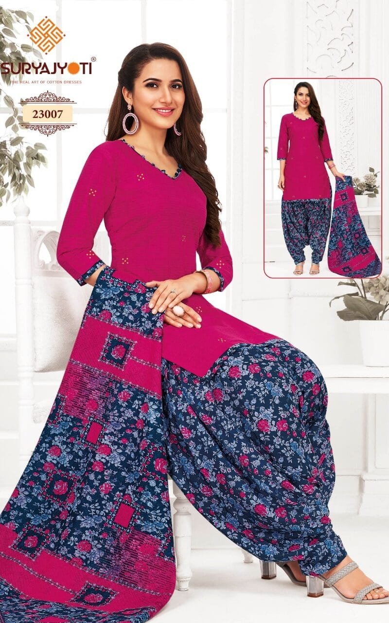 Patiala Kudi Vol 23 Suryajyoti Wholesale Cotton Dress Material