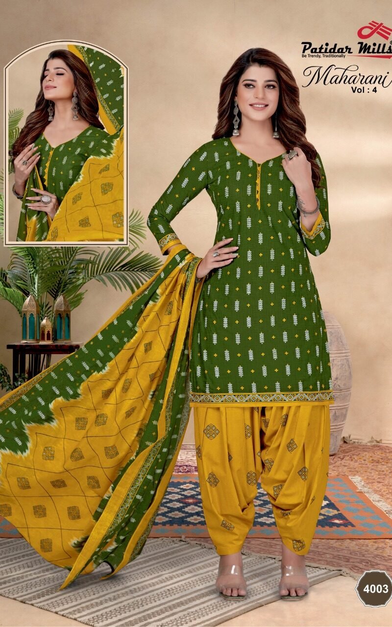 Patidar Maharani Vol 4 Wholesale Cotton Dress Material