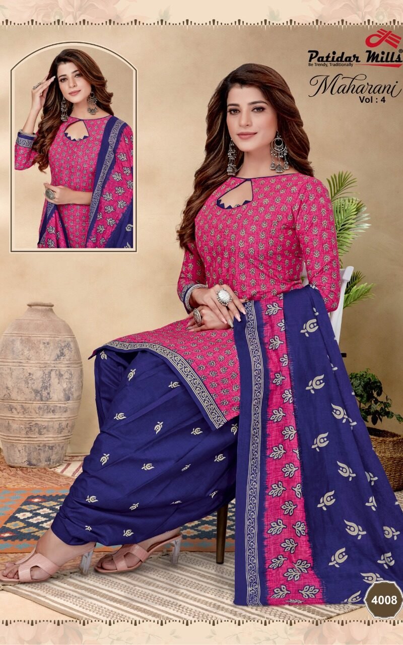 Patidar Maharani Vol 4 Wholesale Cotton Dress Material
