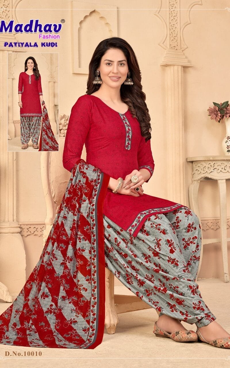 Patiyala Kudi Vol 10 Madhav Fashion Wholesale Cotton Dress Material