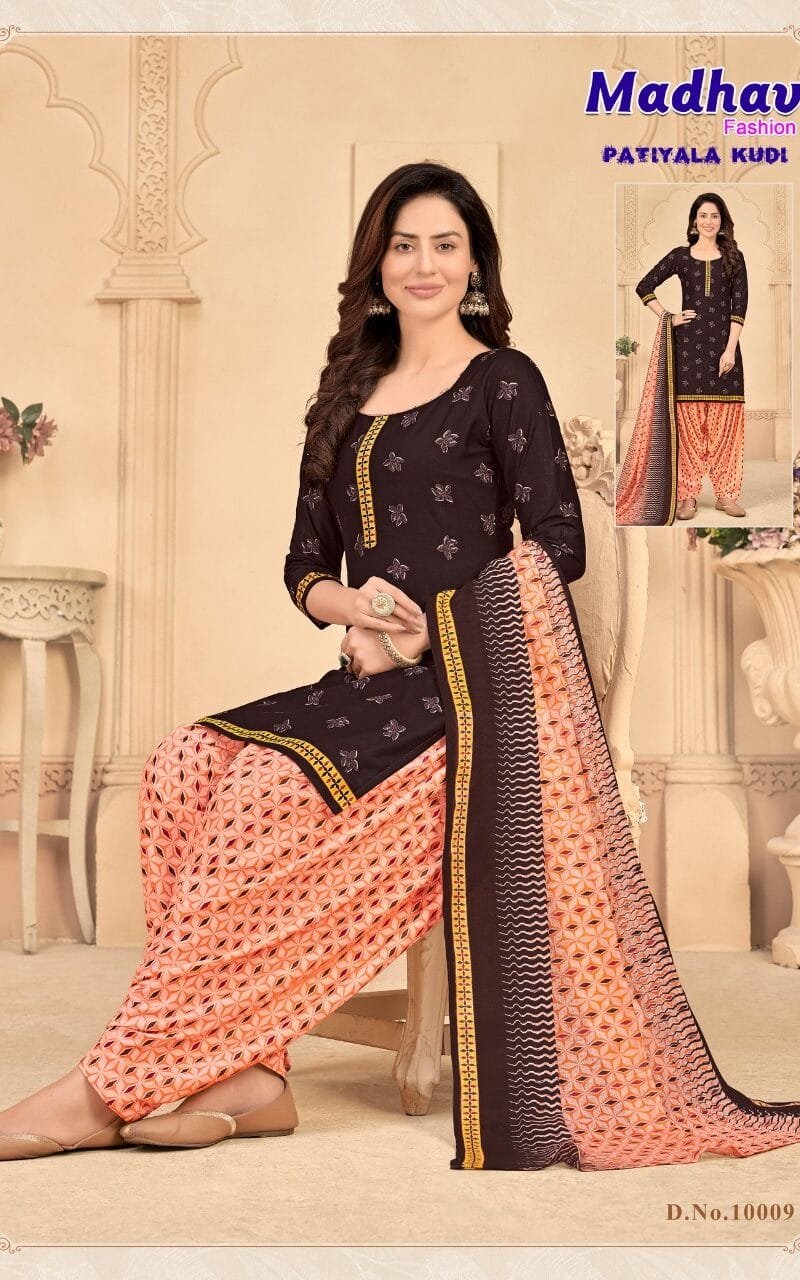 Patiyala Kudi Vol 10 Madhav Fashion Wholesale Cotton Dress Material