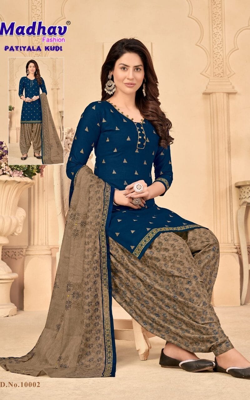 Patiyala Kudi Vol 10 Madhav Fashion Wholesale Cotton Dress Material