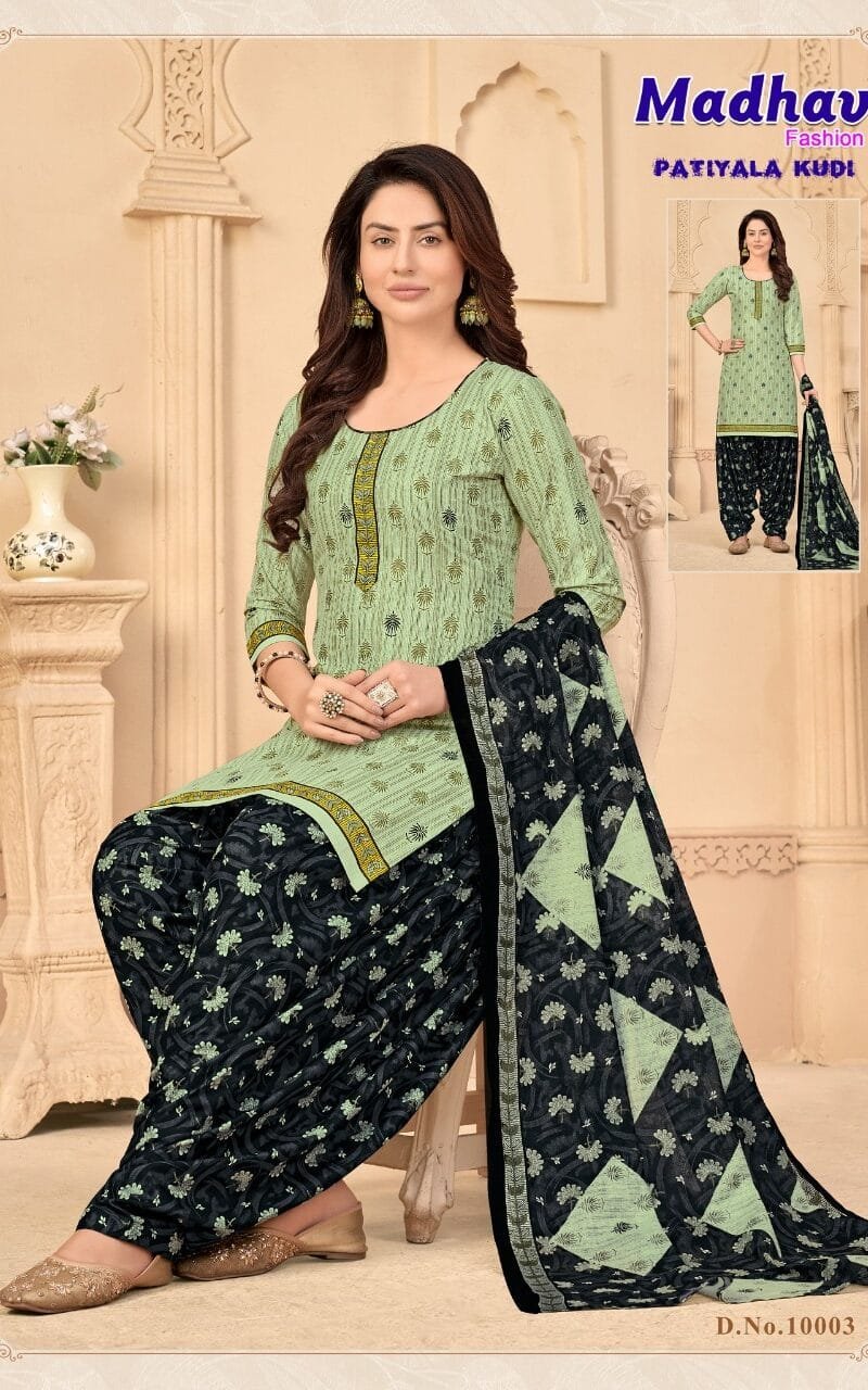 Patiyala Kudi Vol 10 Madhav Fashion Wholesale Cotton Dress Material