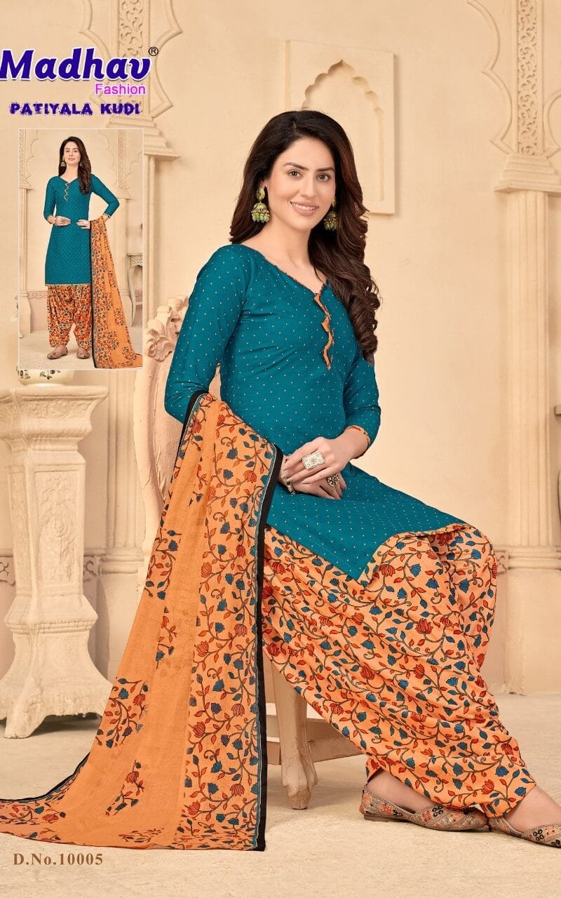 Patiyala Kudi Vol 10 Madhav Fashion Wholesale Cotton Dress Material