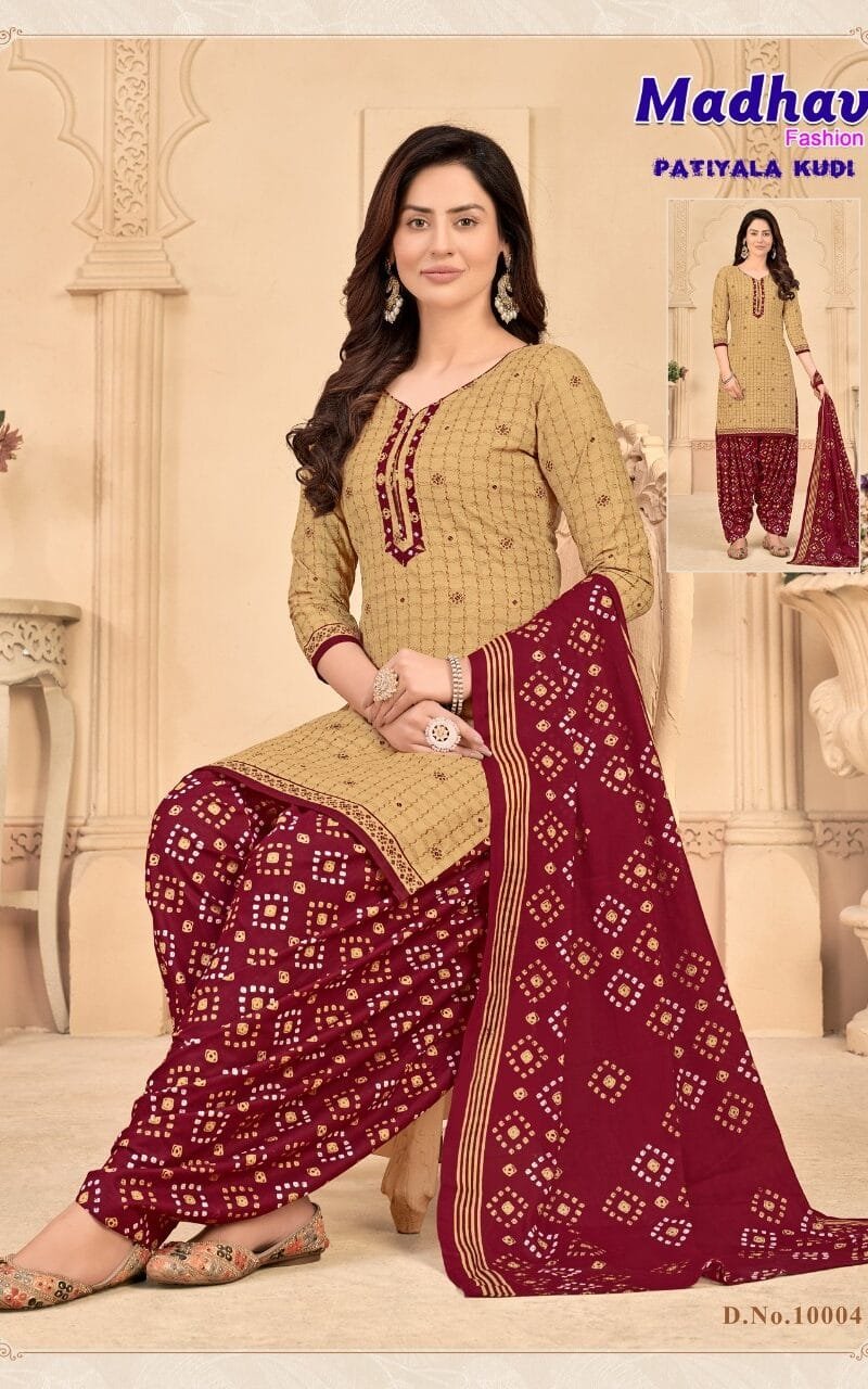 Patiyala Kudi Vol 10 Madhav Fashion Wholesale Cotton Dress Material