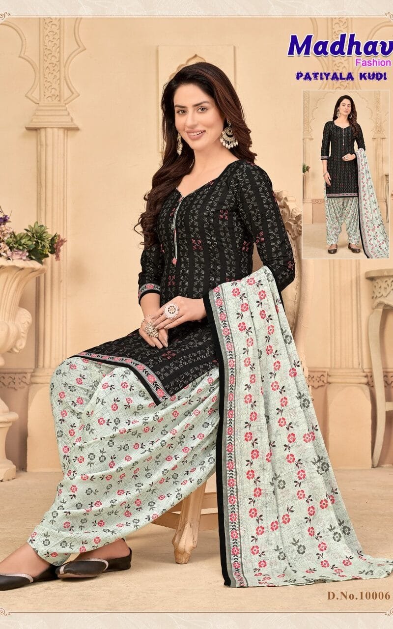 Patiyala Kudi Vol 10 Madhav Fashion Wholesale Cotton Dress Material