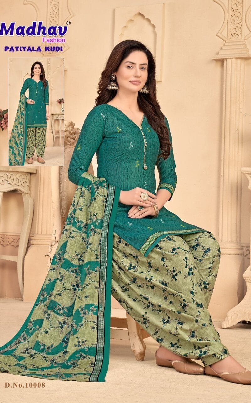 Patiyala Kudi Vol 10 Madhav Fashion Wholesale Cotton Dress Material