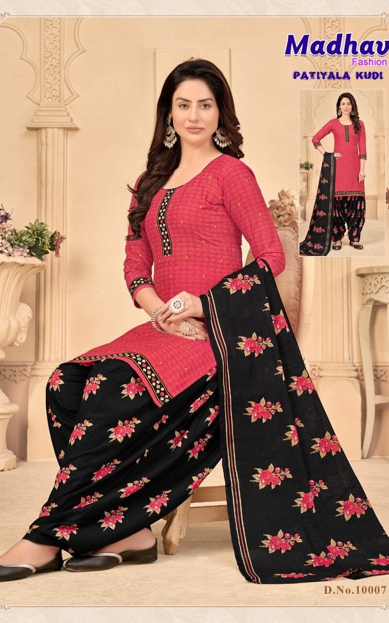 Patiyala Kudi Vol 10 Madhav Fashion Wholesale Cotton Dress Material