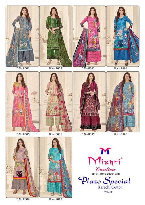 Plazo Special Vol 8 Mishri Wholesale Cotton Dress Material