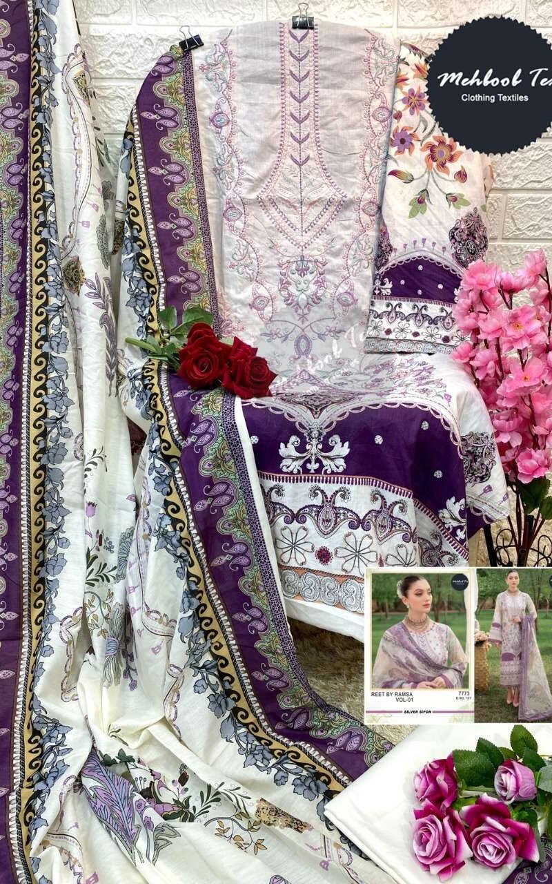 Reet Ramsa Lawn Collection Vol 1 Pakistani Salwar Suits