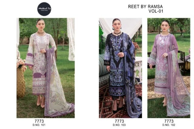 Reet Ramsa Lawn Collection Vol 1 Pakistani Salwar Suits