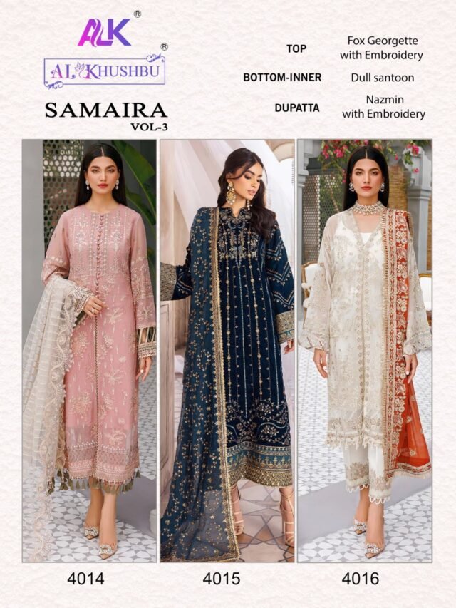 Samaira Vol 3 Al Khushbu Pakistani Salwar Suits