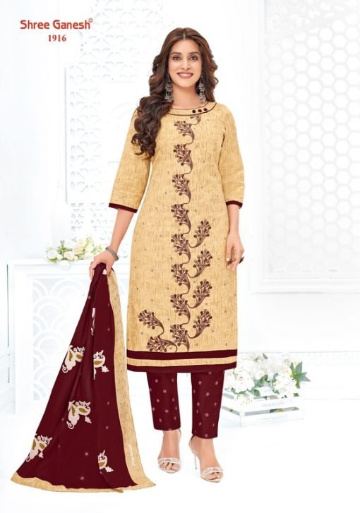 Samaiyra Vol 9 Shree Ganesh Wholesale Cotton Dress Material