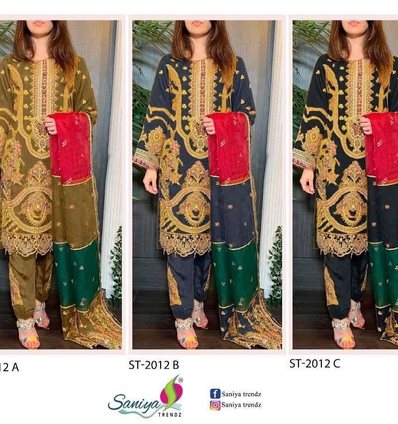 Saniya Trendz St 2012 Hit Colour Pakistani Salwar Suits