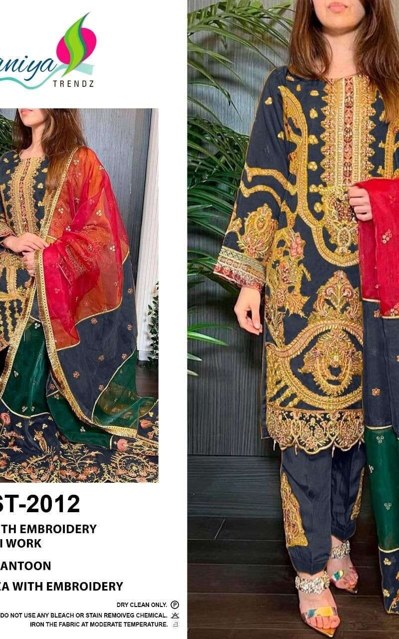 Saniya Trendz St 2012 Hit Colour Pakistani Salwar Suits