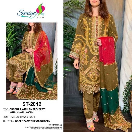 Saniya Trendz St 2012 Hit Colour Pakistani Salwar Suits