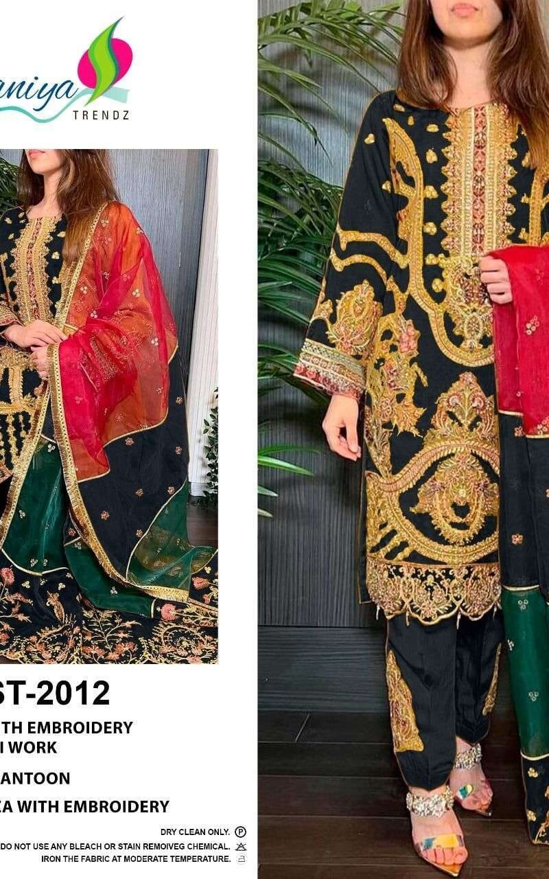 Saniya Trendz St 2012 Hit Colour Pakistani Salwar Suits