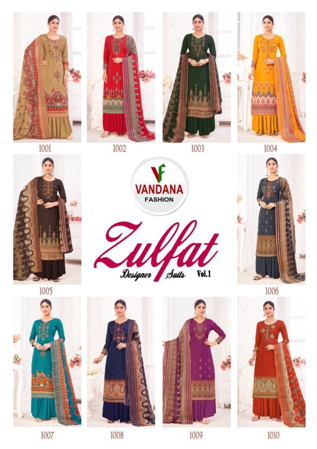 Zulfat Vol 1 Vandana Fashion Wholesale Cotton Dress Material