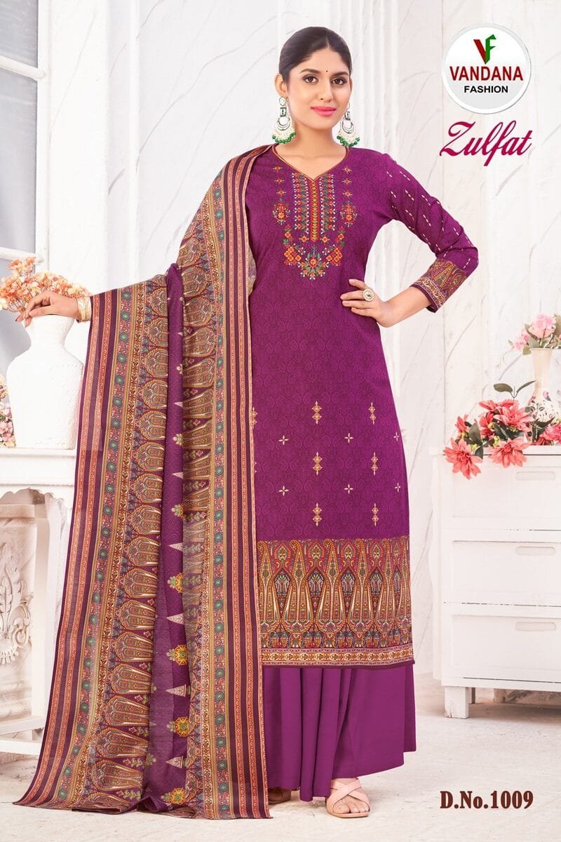 Zulfat Vol 1 Vandana Fashion Wholesale Cotton Dress Material