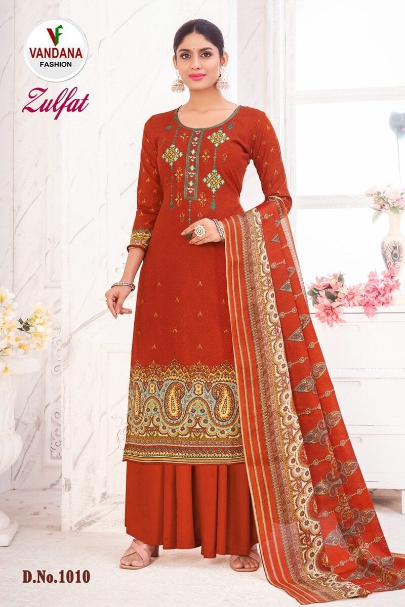 Zulfat Vol 1 Vandana Fashion Wholesale Cotton Dress Material