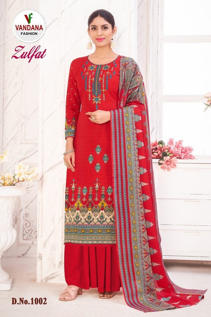 Zulfat Vol 1 Vandana Fashion Wholesale Cotton Dress Material
