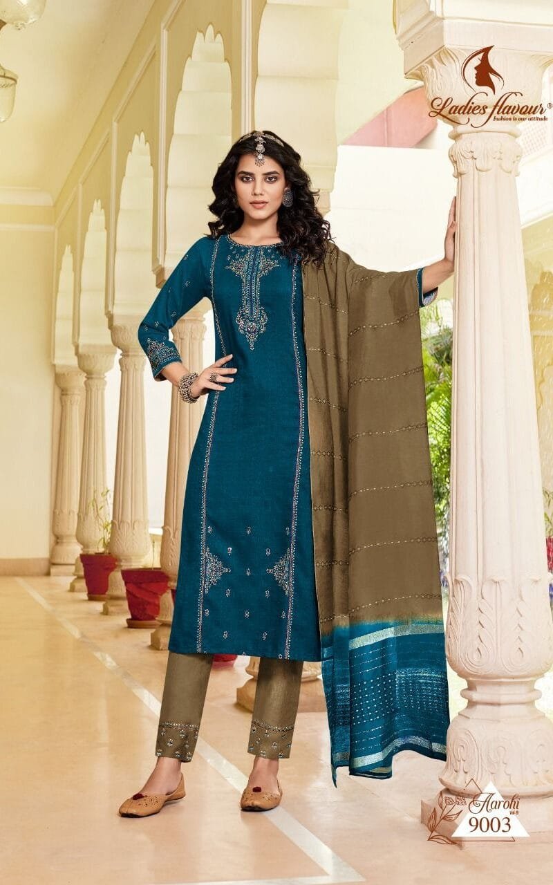 Aarohi Vol 9 Ladies Flavour Readymade Top Bottom Dupatta