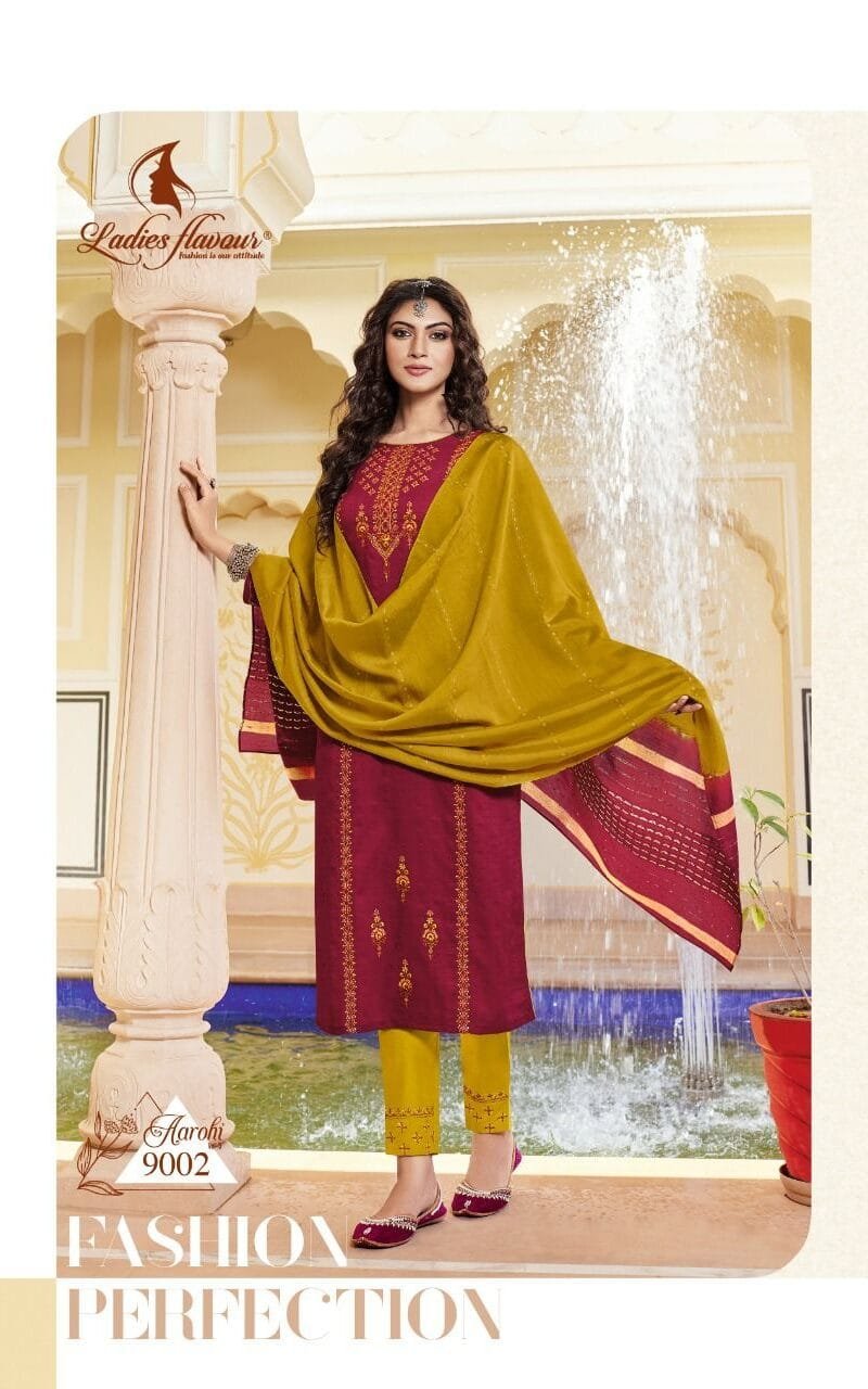 Aarohi Vol 9 Ladies Flavour Readymade Top Bottom Dupatta