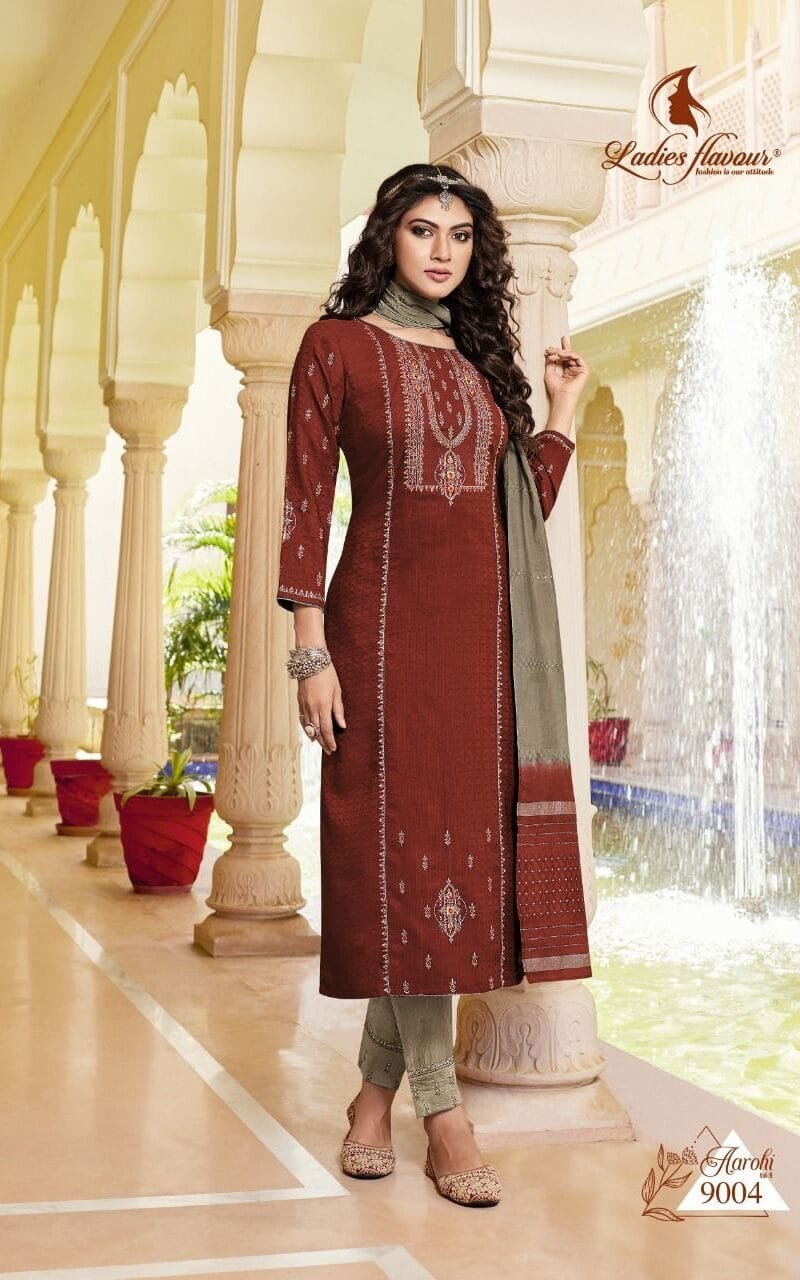 Aarohi Vol 9 Ladies Flavour Readymade Top Bottom Dupatta