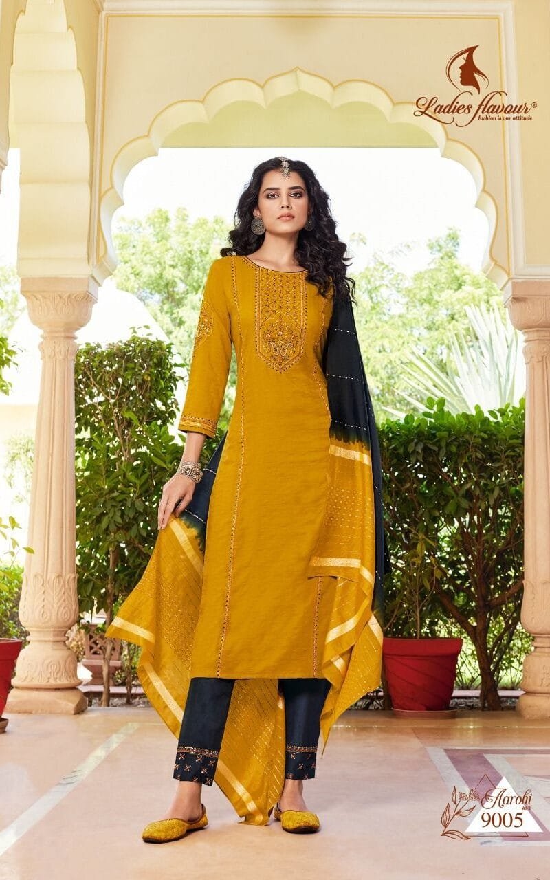 Aarohi Vol 9 Ladies Flavour Readymade Top Bottom Dupatta