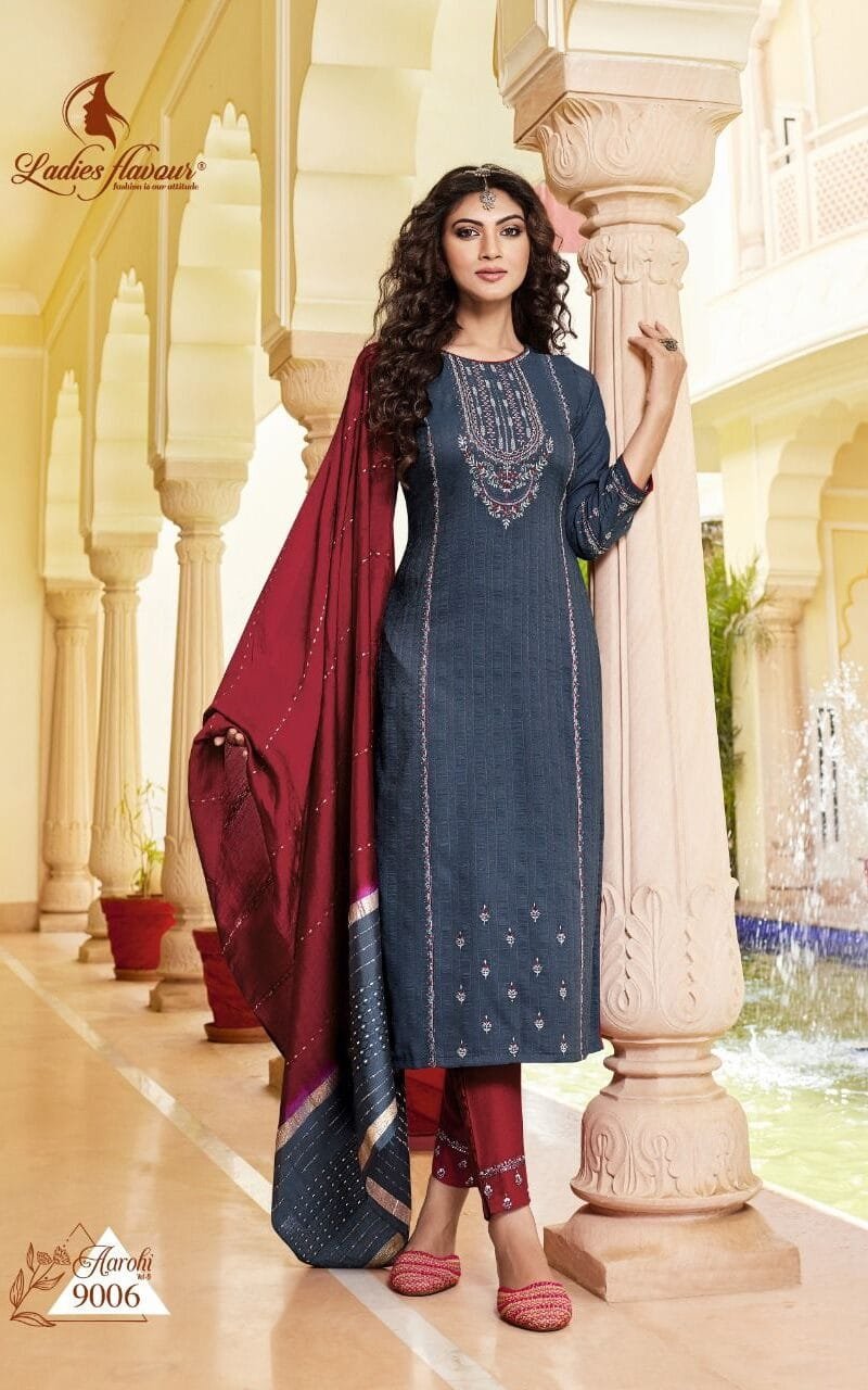 Aarohi Vol 9 Ladies Flavour Readymade Top Bottom Dupatta