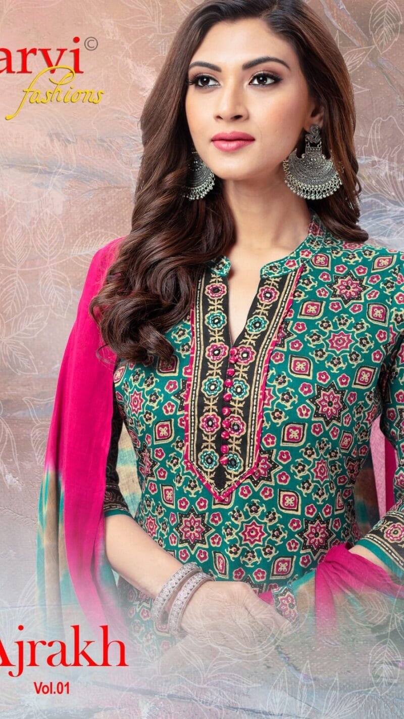 Ajrakh Vol 1 Aarvi Fashion Readymade Wholesale Collection