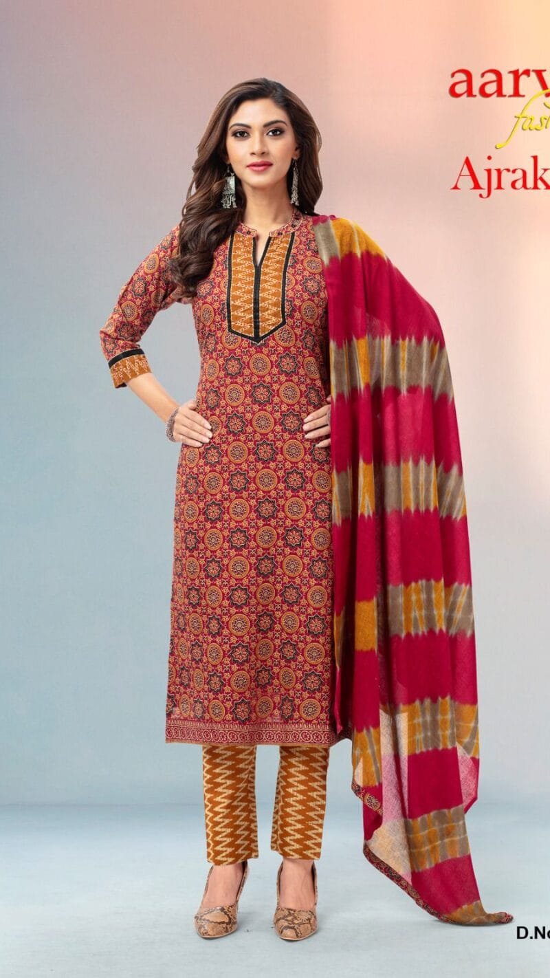 Ajrakh Vol 1 Aarvi Fashion Readymade Wholesale Collection
