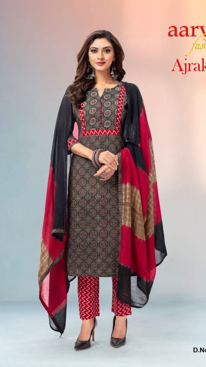 Ajrakh Vol 1 Aarvi Fashion Readymade Wholesale Collection