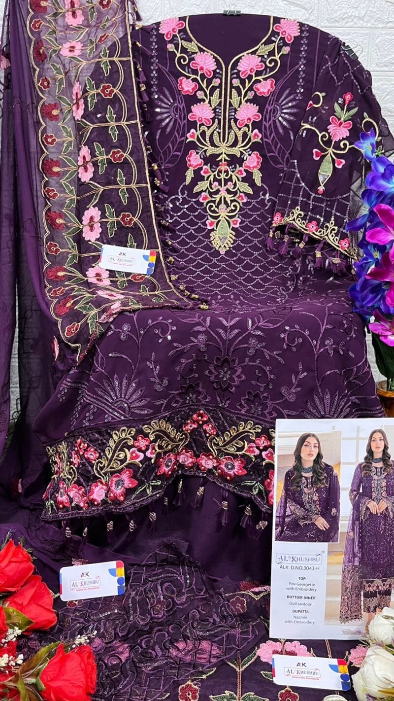 Al Khushbu 3043 Wholesale Pakistani Salwar Suits