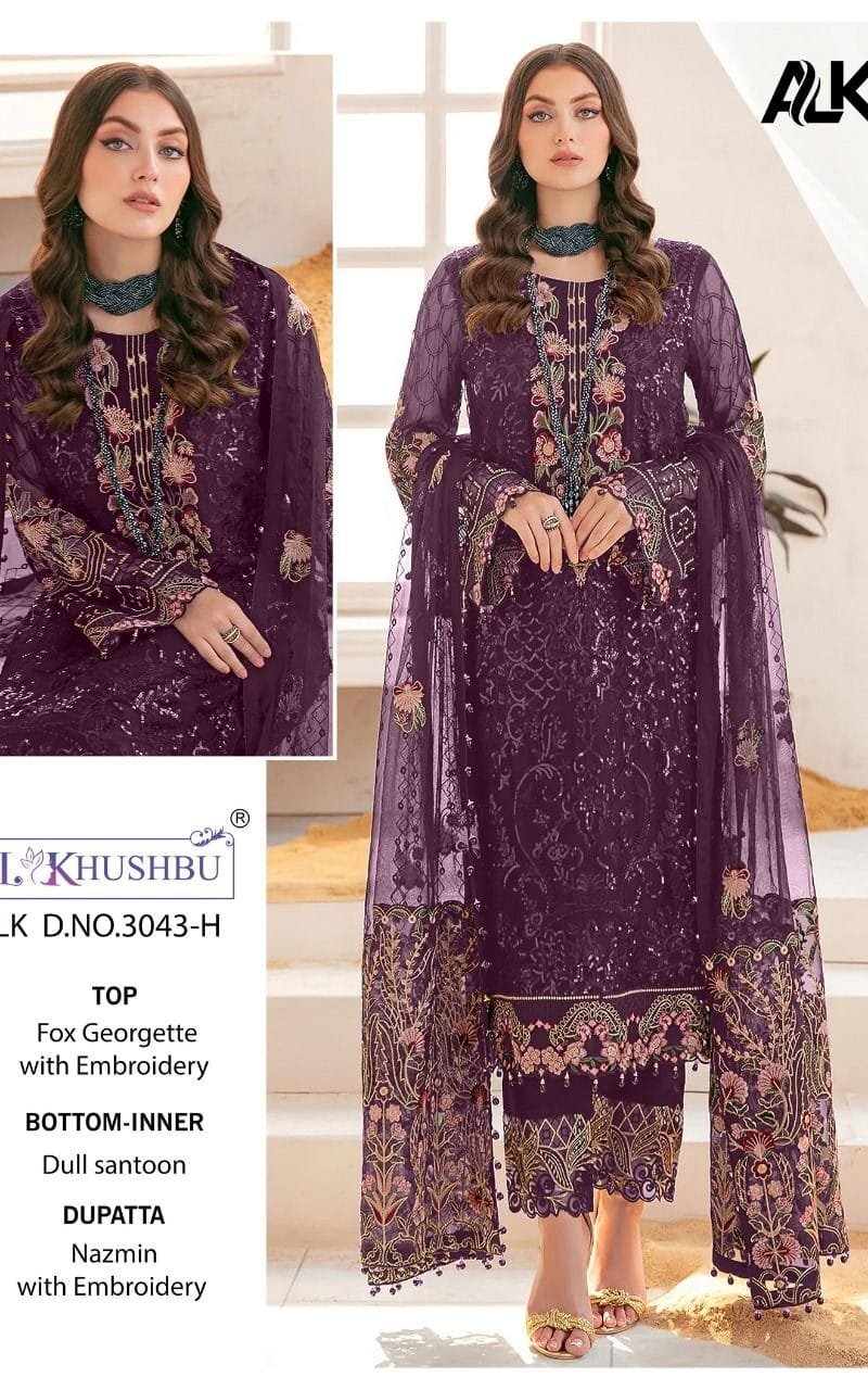 Al Khushbu 3043 Wholesale Pakistani Salwar Suits