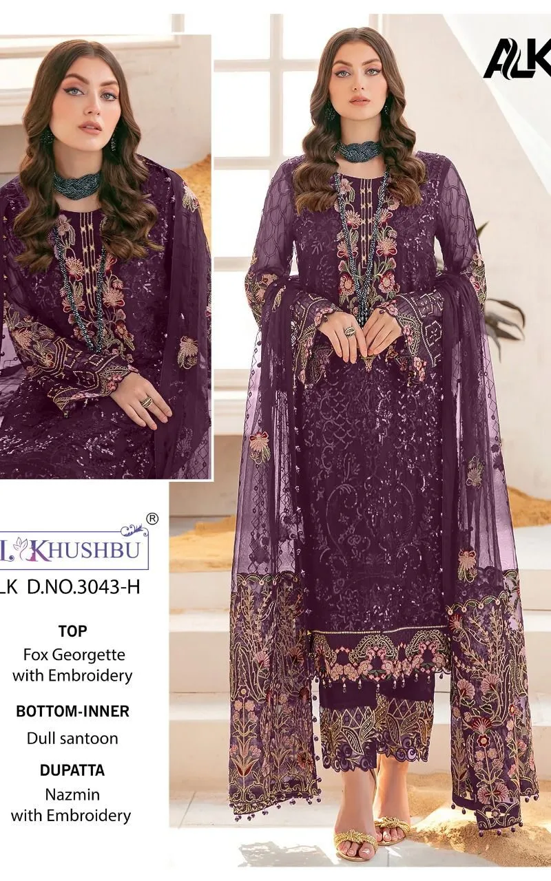 Al Khushbu 3043 Wholesale Pakistani Salwar Suits