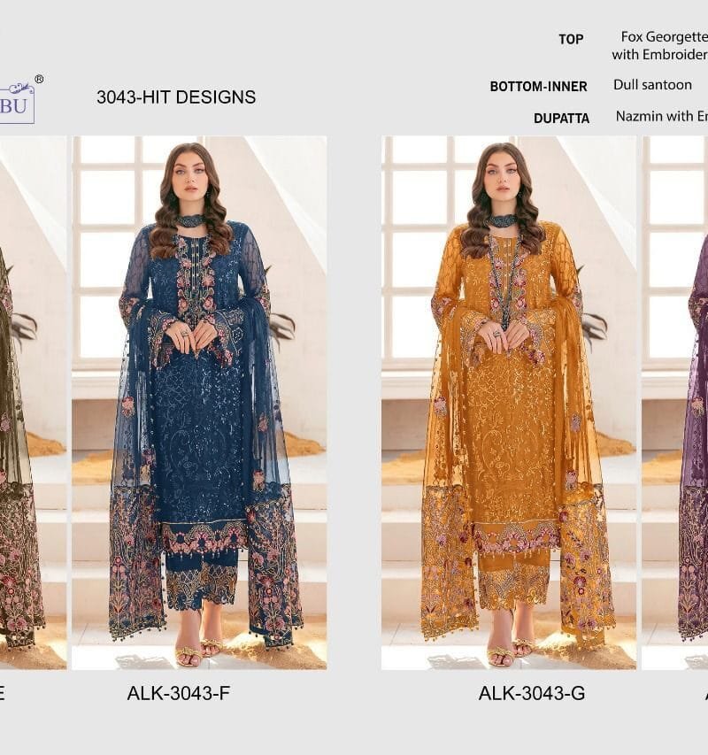 Al Khushbu 3043 Wholesale Pakistani Salwar Suits