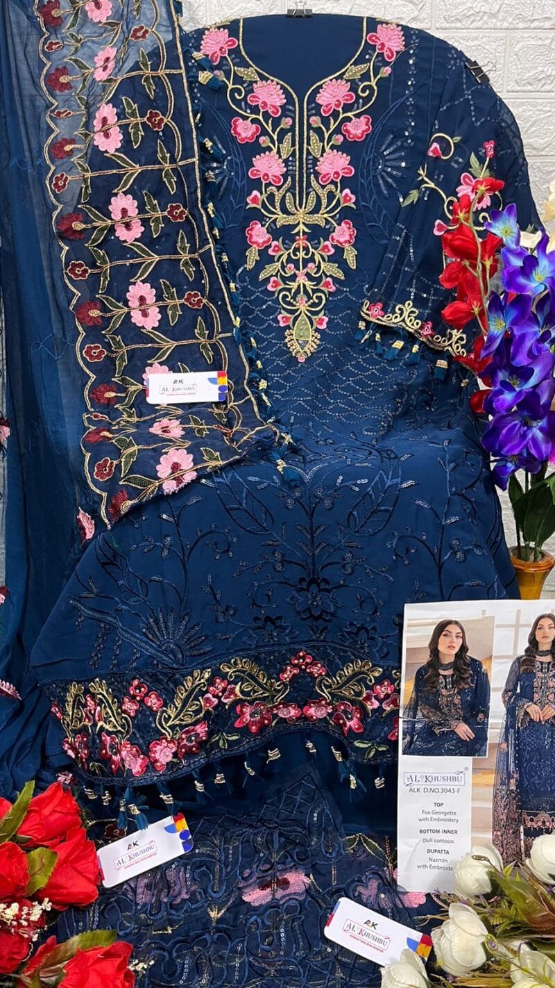 Al Khushbu 3043 Wholesale Pakistani Salwar Suits