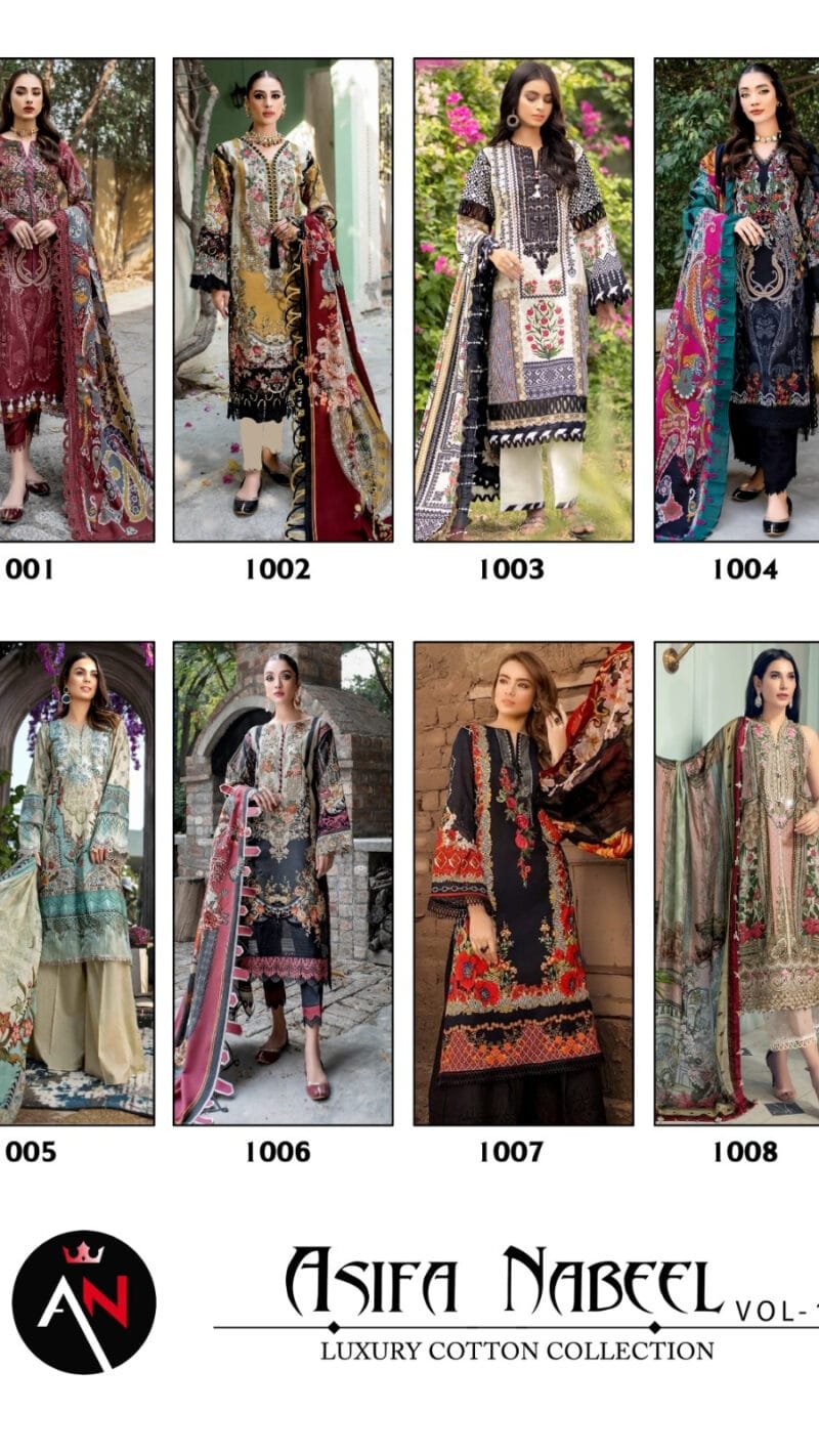 Asifa Nabeel Vol 1 Wholesale Cotton Dress Material