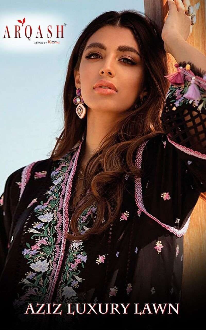 Aziz Luxury Lawn Zarqash Pakistani Salwar Suits