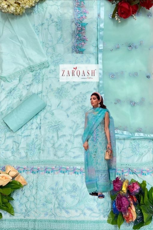 Aziz Luxury Lawn Zarqash Pakistani Salwar Suits