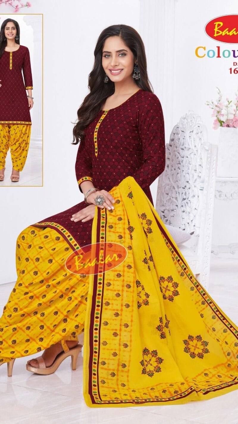 Baalar Colourful Vol 16 Wholesale Cotton Dress Material