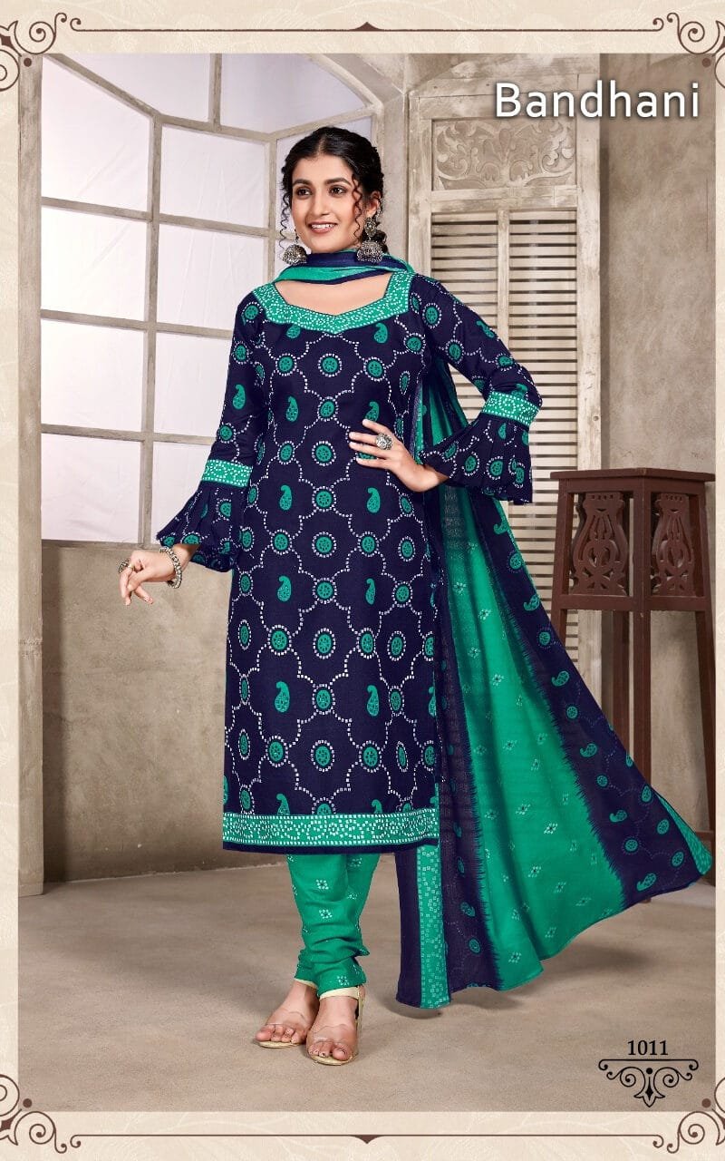 Bandhani Skt Suits Wholesale Cotton Dress Material