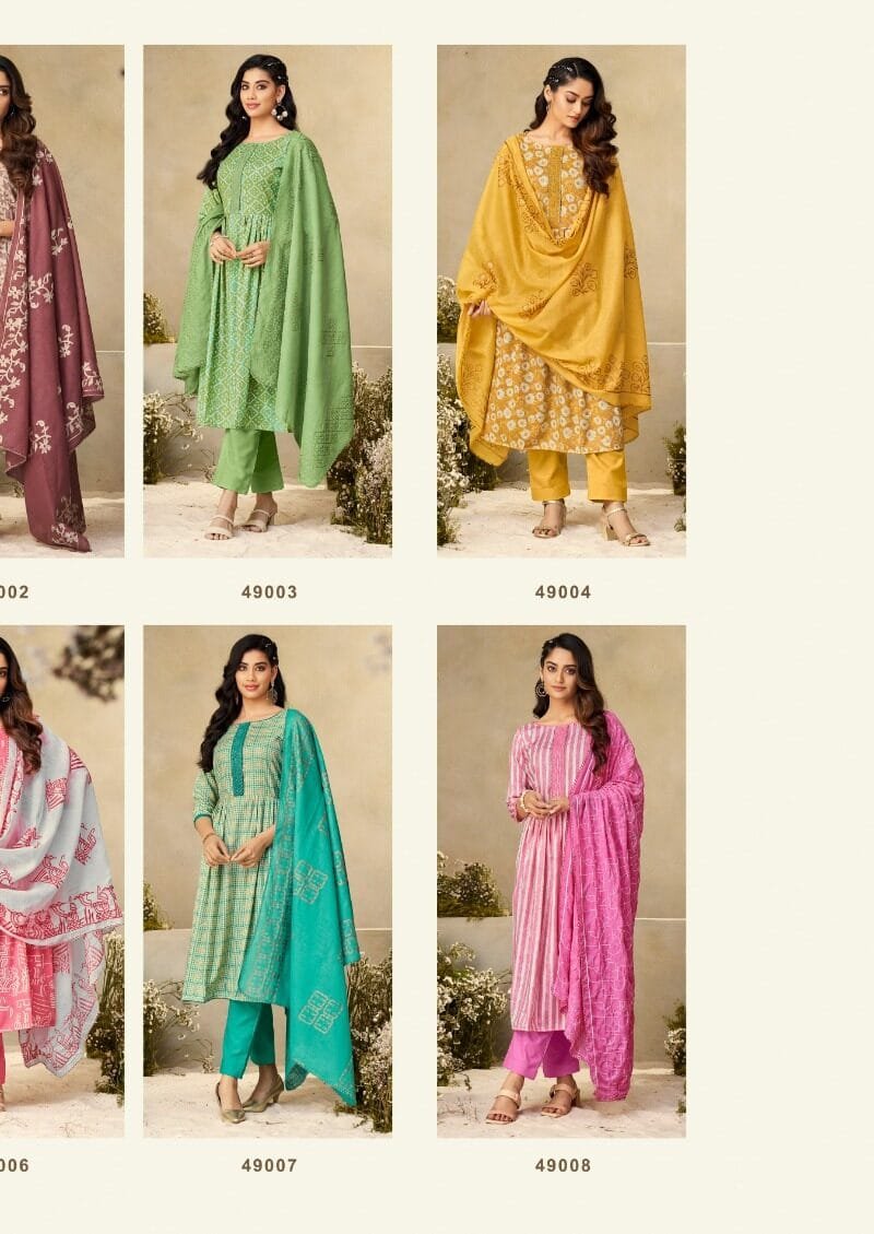Blossom Vol 12 Azara Radhika Wholesale Cotton Dress Material