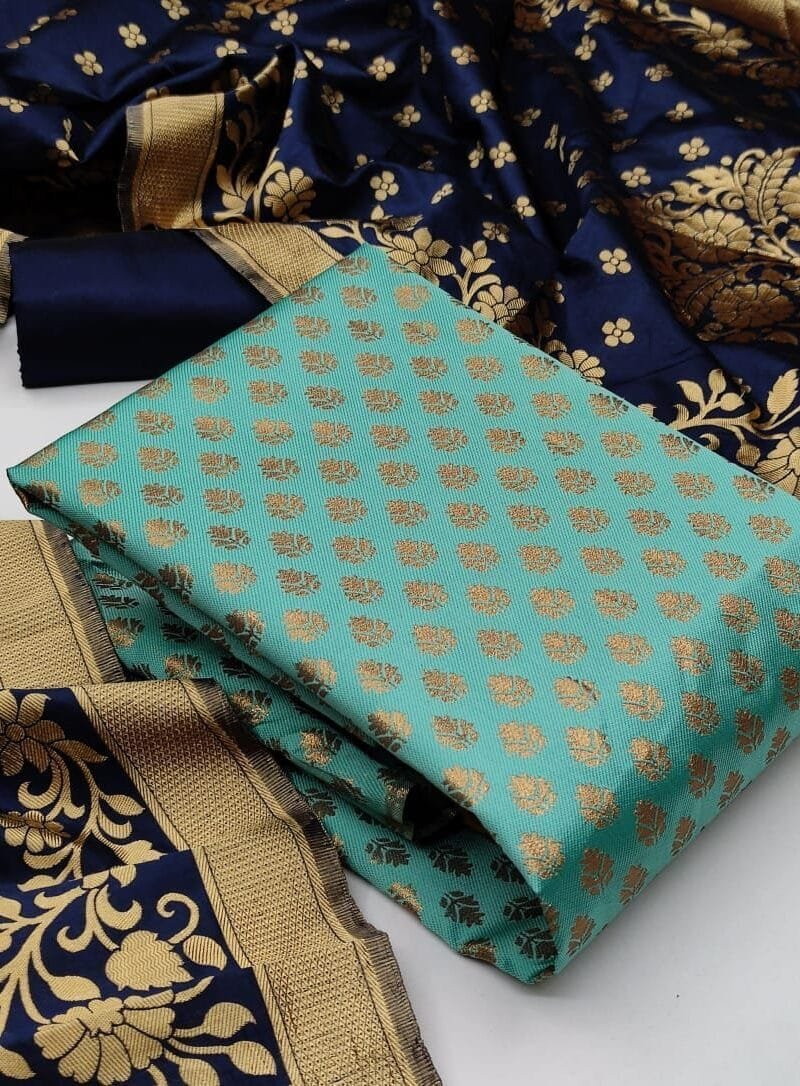 Buy Banarasi Silk Suits Wholesale Dress Material