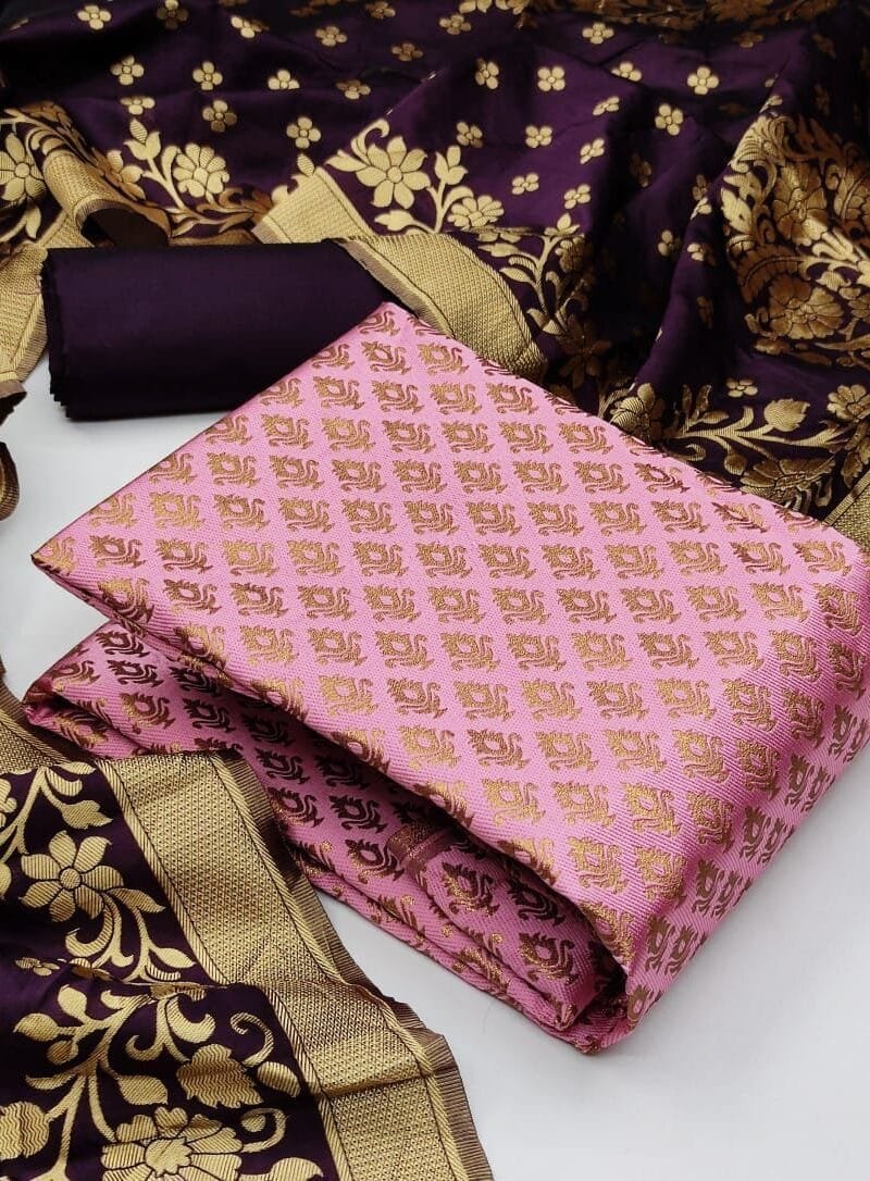 Buy Banarasi Silk Suits Wholesale Dress Material