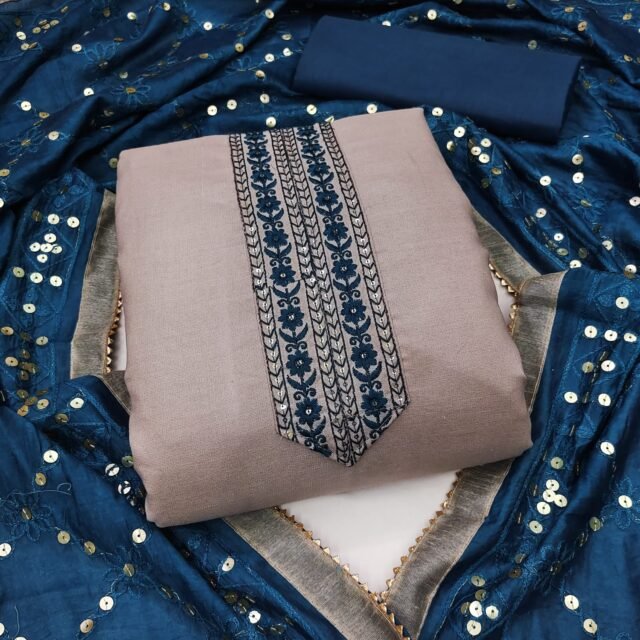 Buy Bombay Cotton Tie Daman Work Dress Material