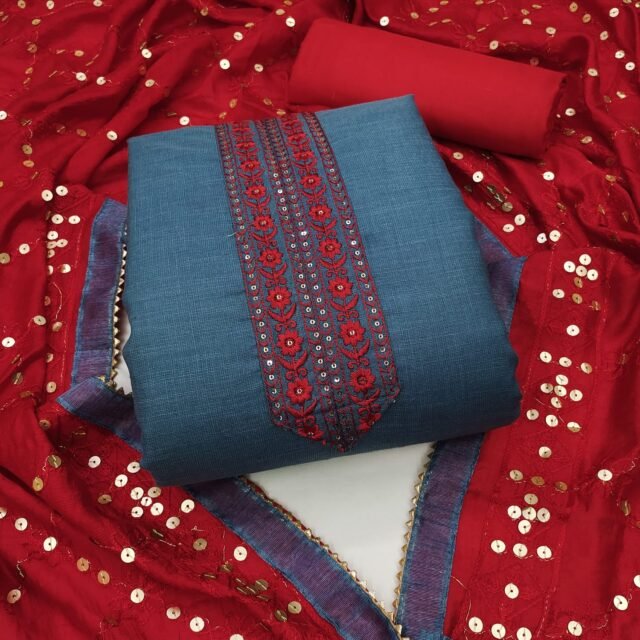 Buy Bombay Cotton Tie Daman Work Dress Material